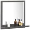 Bathroom Mirror Engineered Wood – 40 cm, High Gloss Grey