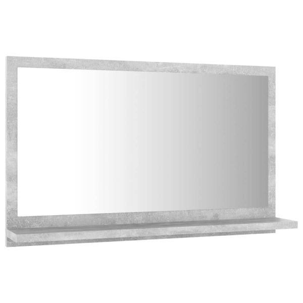 Bathroom Mirror Engineered Wood – 60 cm, Concrete Grey