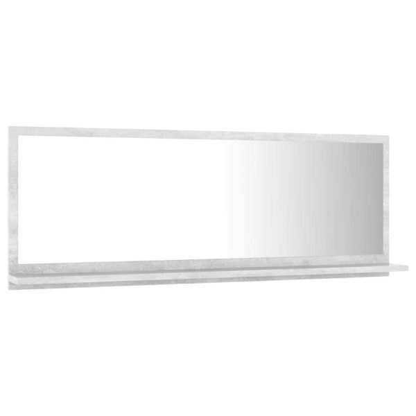 Bathroom Mirror Engineered Wood – 100 cm, Concrete Grey