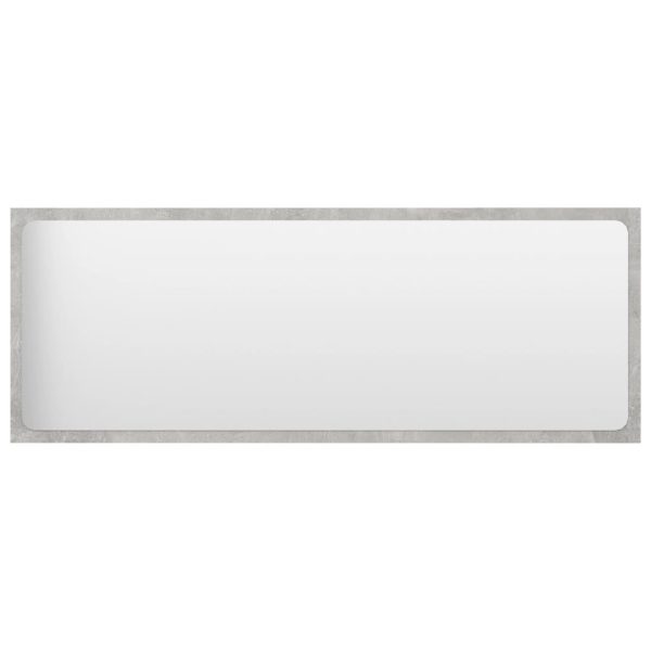 Bathroom Mirror Engineered Wood – 100×1.5×37 cm, Concrete Grey