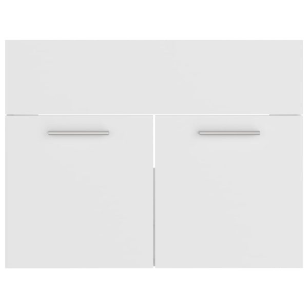 2 Piece Bathroom Furniture Set Engineered Wood – White