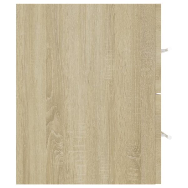 2 Piece Bathroom Furniture Set Engineered Wood – Sonoma oak, With Mirror