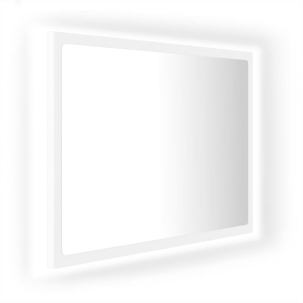 LED Bathroom Mirror 60×8.5×37 cm Acrylic – White
