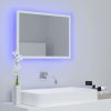 LED Bathroom Mirror 60×8.5×37 cm Acrylic – White