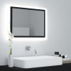 LED Bathroom Mirror 60×8.5×37 cm Acrylic – Black