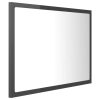 LED Bathroom Mirror 60×8.5×37 cm Acrylic – High Gloss Grey