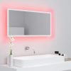 LED Bathroom Mirror 90×8.5×37 cm Engineered Wood – White