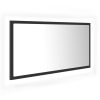 LED Bathroom Mirror 90×8.5×37 cm Engineered Wood – Grey