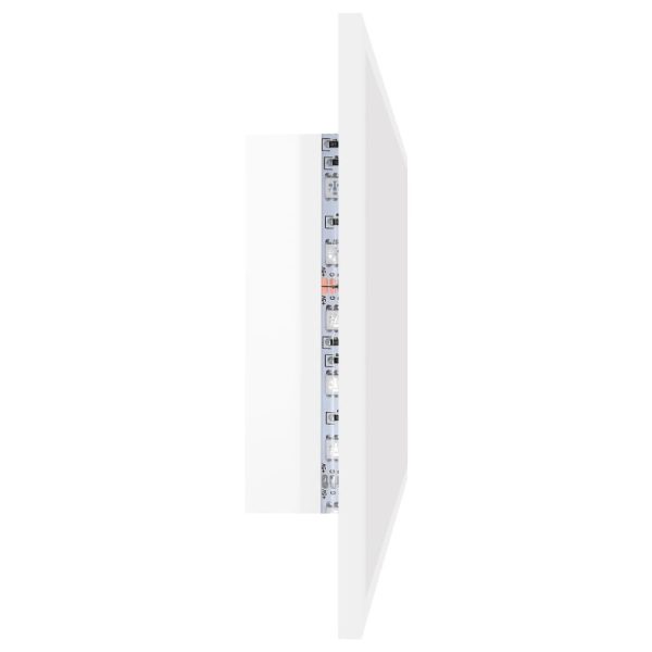 LED Bathroom Mirror 90×8.5×37 cm Engineered Wood – White and Sonoma Oak