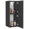Bathroom Cabinet 30x30x80 cm Engineered Wood – Grey