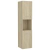Bathroom Cabinet 30x30x130 cm Engineered Wood – Sonoma oak