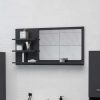 Bathroom Mirror 90×10.5×45 cm Engineered Wood – Grey