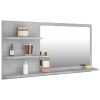 Bathroom Mirror 90×10.5×45 cm Engineered Wood – Concrete Grey