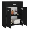 Bathroom Cabinet 60x33x80 cm Engineered Wood – Black