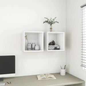 Wall Cabinet 37x37x37 cm Engineered Wood – White, 2