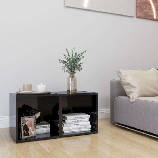 Jasmine TV Cabinet 37x35x37 cm Engineered Wood – High Gloss Black, 2