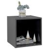 Jasmine TV Cabinet 37x35x37 cm Engineered Wood – High Gloss Grey, 1