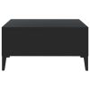 Coffee Table 60x60x30 cm Engineered Wood – Black