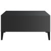 Coffee Table 60x60x30 cm Engineered Wood – High Gloss Black
