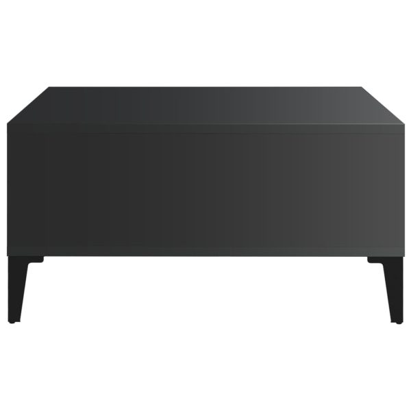 Coffee Table 60x60x30 cm Engineered Wood – High Gloss Black
