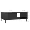 Coffee Table 90x60x35 cm Engineered Wood – High Gloss Black