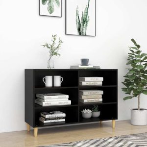 Sideboard 103.5x35x70 cm Engineered Wood – Black