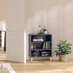 Sideboard 57x35x70 cm Engineered Wood – High Gloss Grey