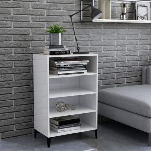 Sideboard 57x35x90 cm Engineered Wood – High Gloss White