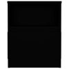 Tidworth Bed Cabinet 40x40x50 cm Engineered Wood – Black, 2
