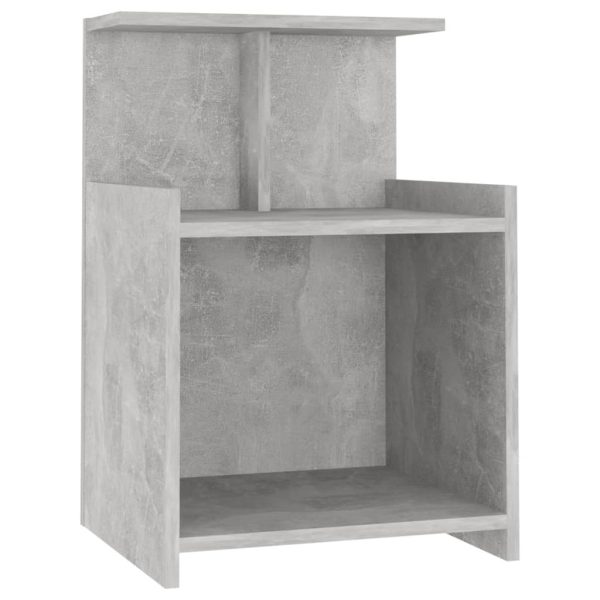 Duluth Bed Cabinet 40x35x60 cm Engineered Wood – Concrete Grey, 2