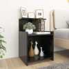 Duluth Bed Cabinet 40x35x60 cm Engineered Wood – High Gloss Black, 2
