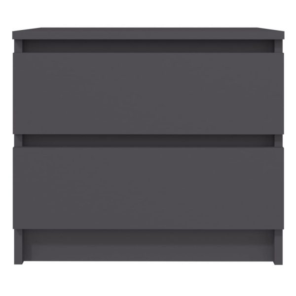 Canford Bed Cabinet 50x39x43.5 cm Engineered Wood – Grey, 1