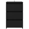 Carbon Bed Cabinet 40x35x62.5 cm Engineered Wood – Black, 1