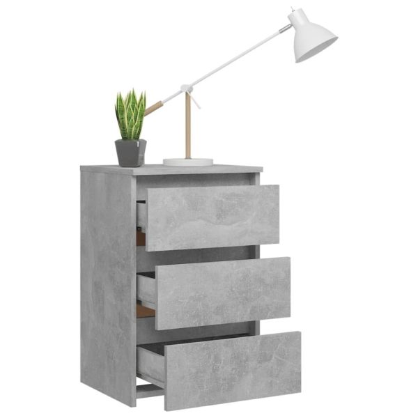 Carbon Bed Cabinet 40x35x62.5 cm Engineered Wood – Concrete Grey, 2