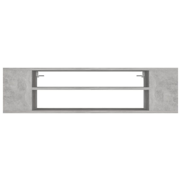 Neches Hanging TV Cabinet 100x30x26.5 cm Engineered Wood – Concrete Grey