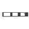 Wall Shelf 102x30x17 cm Engineered Wood – Grey