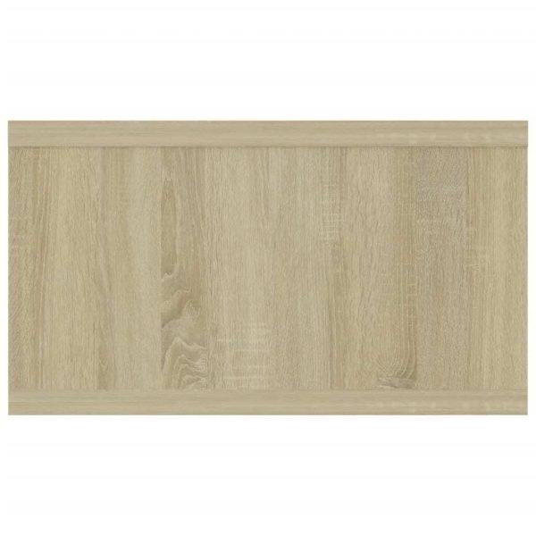 Wall Shelf 102x30x17 cm Engineered Wood – White and Sonoma Oak
