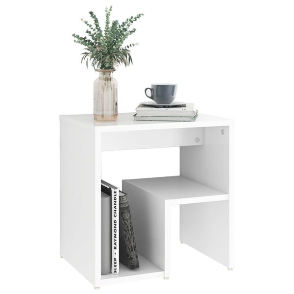 Geneva Bed Cabinet 40x30x40 cm Engineered Wood – White, 2