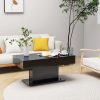 Coffee Table 96x50x45 cm Engineered Wood – High Gloss Black