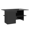 Coffee Table 90x60x46.5 cm Engineered Wood – High Gloss Black