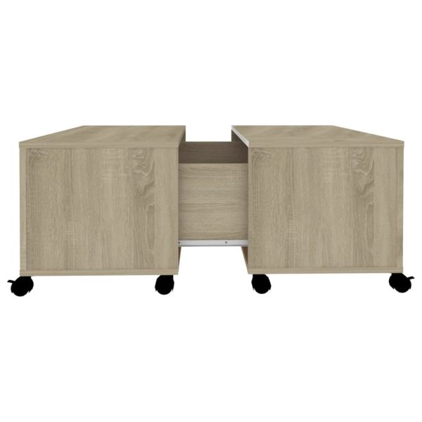 Coffee Table 75x75x38 cm Engineered Wood – Sonoma oak