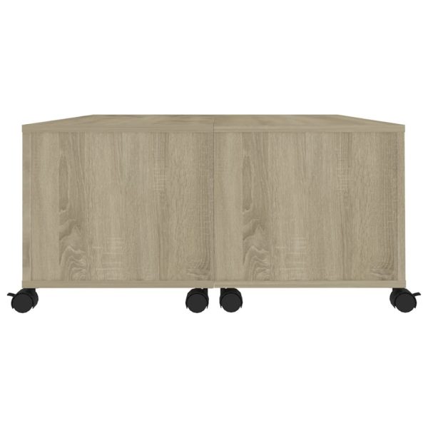 Coffee Table 75x75x38 cm Engineered Wood – Sonoma oak