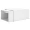 3 Piece Nesting Coffee Table Set 60x60x38 cm Engineered Wood – White