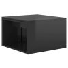 3 Piece Nesting Coffee Table Set 60x60x38 cm Engineered Wood – High Gloss Black