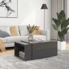 3 Piece Nesting Coffee Table Set 60x60x38 cm Engineered Wood – High Gloss Grey