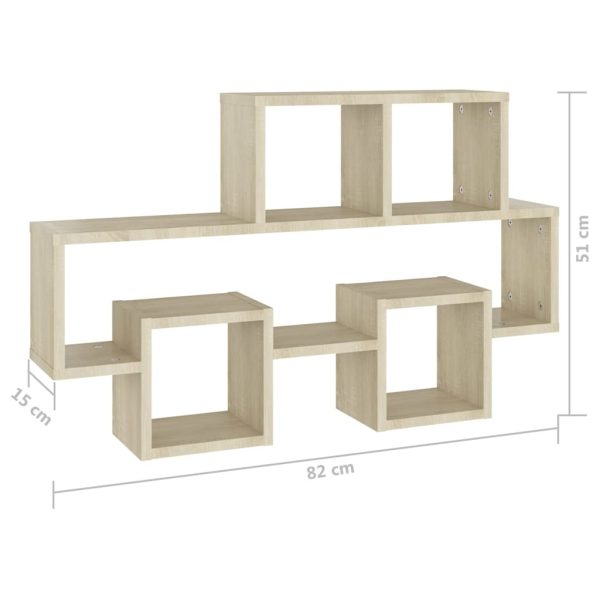 Car-shaped Wall Shelf 82x15x51 cm Engineered Wood – Sonoma oak