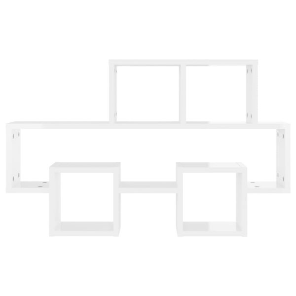Car-shaped Wall Shelf 82x15x51 cm Engineered Wood – High Gloss White