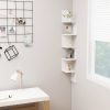Wall Corner Shelf 20x20x127.5 cm Engineered Wood – White