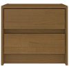 Haslingden Bedside Cabinet 40×30.5×35.5 cm Solid Pine Wood – Honey Brown, 1