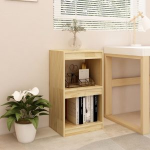 Book Cabinet Solid Pinewood – 40x30x71.5 cm, Brown
